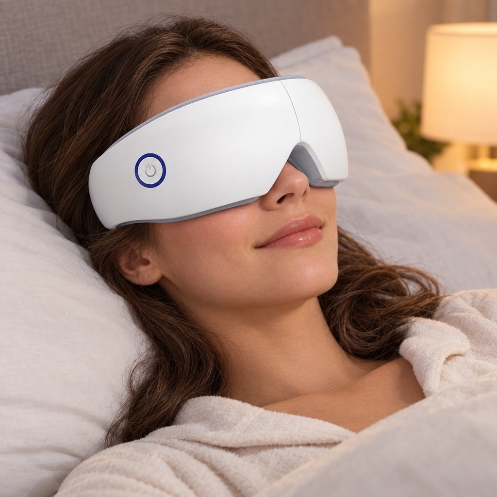 Heated Eye Massager in use at home