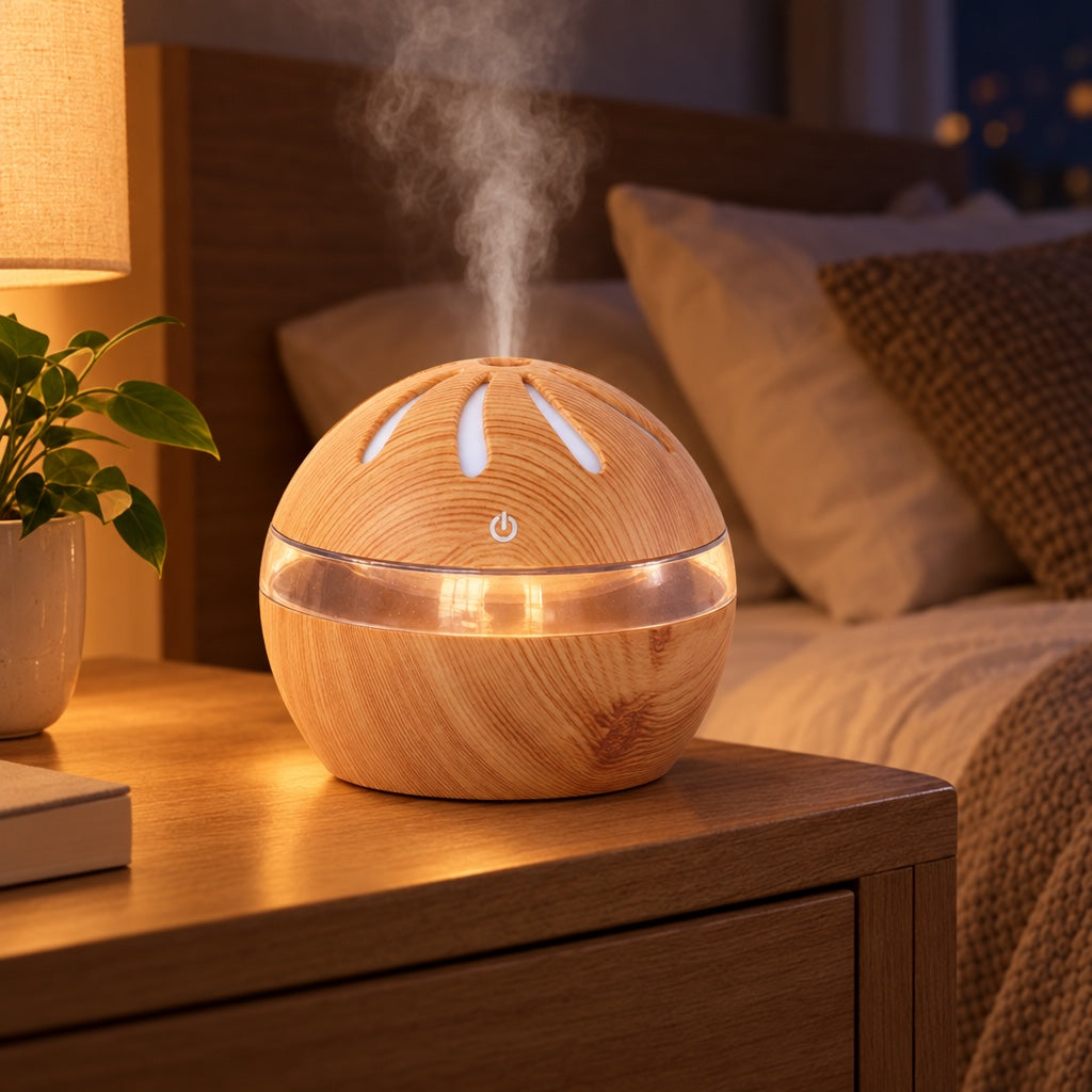 Wood Grain Aroma Diffuser in use at home