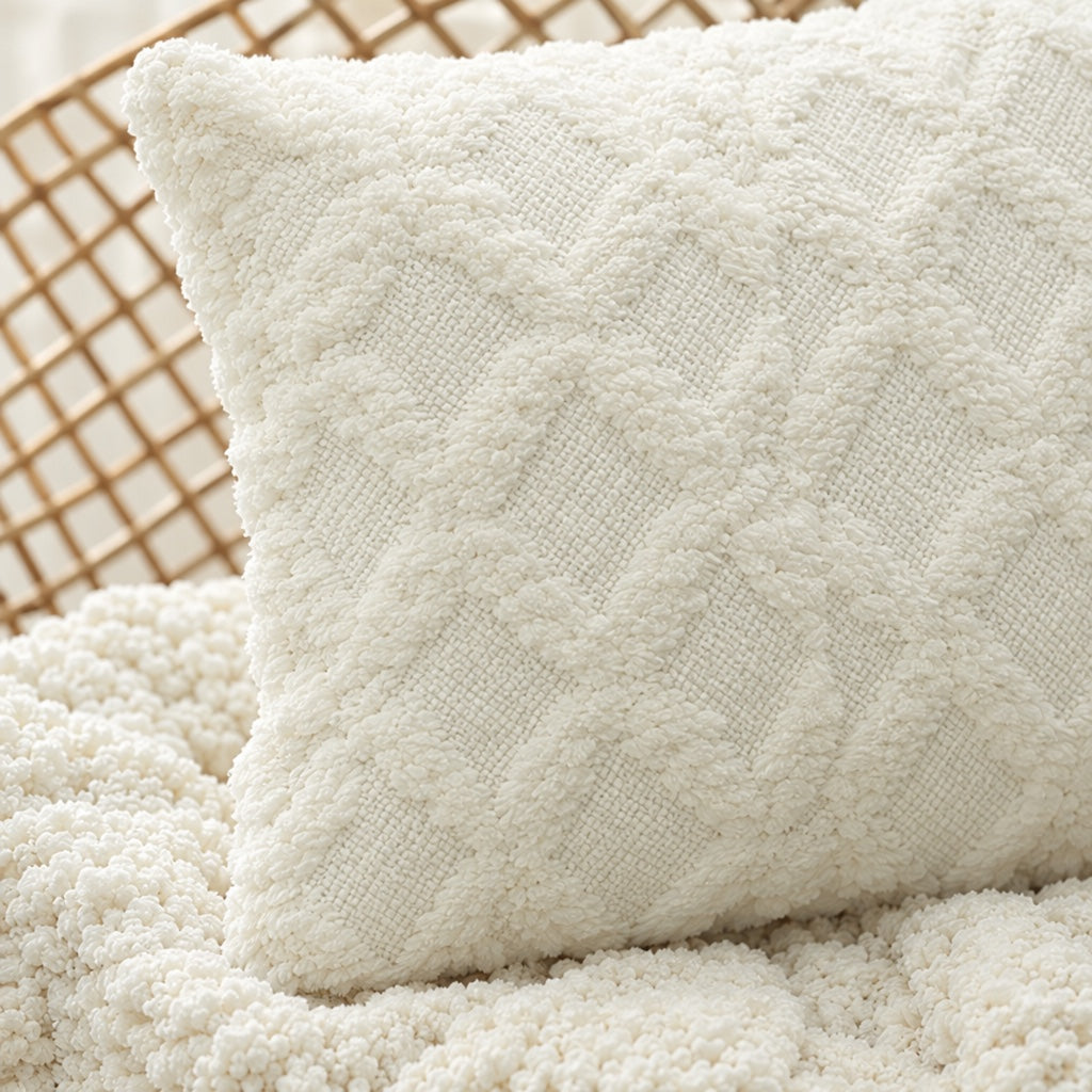 Faux Fur Throw Pillow Cover close-up detail