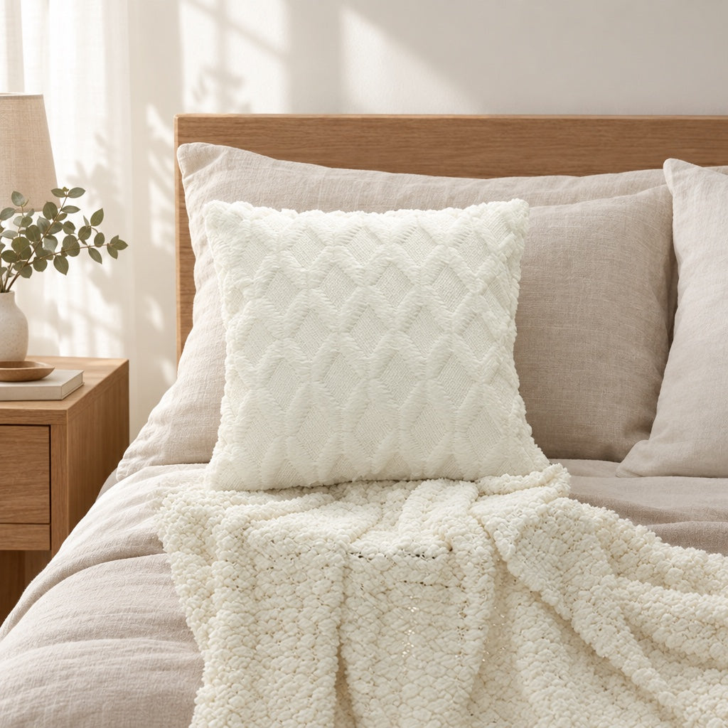 Faux Fur Throw Pillow Cover lifestyle
