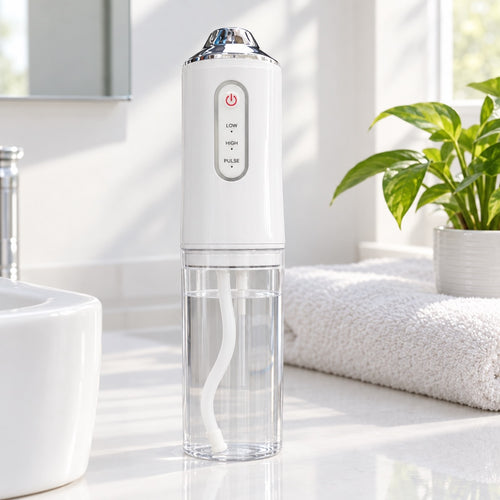 Cordless Water Flosser in use at home
