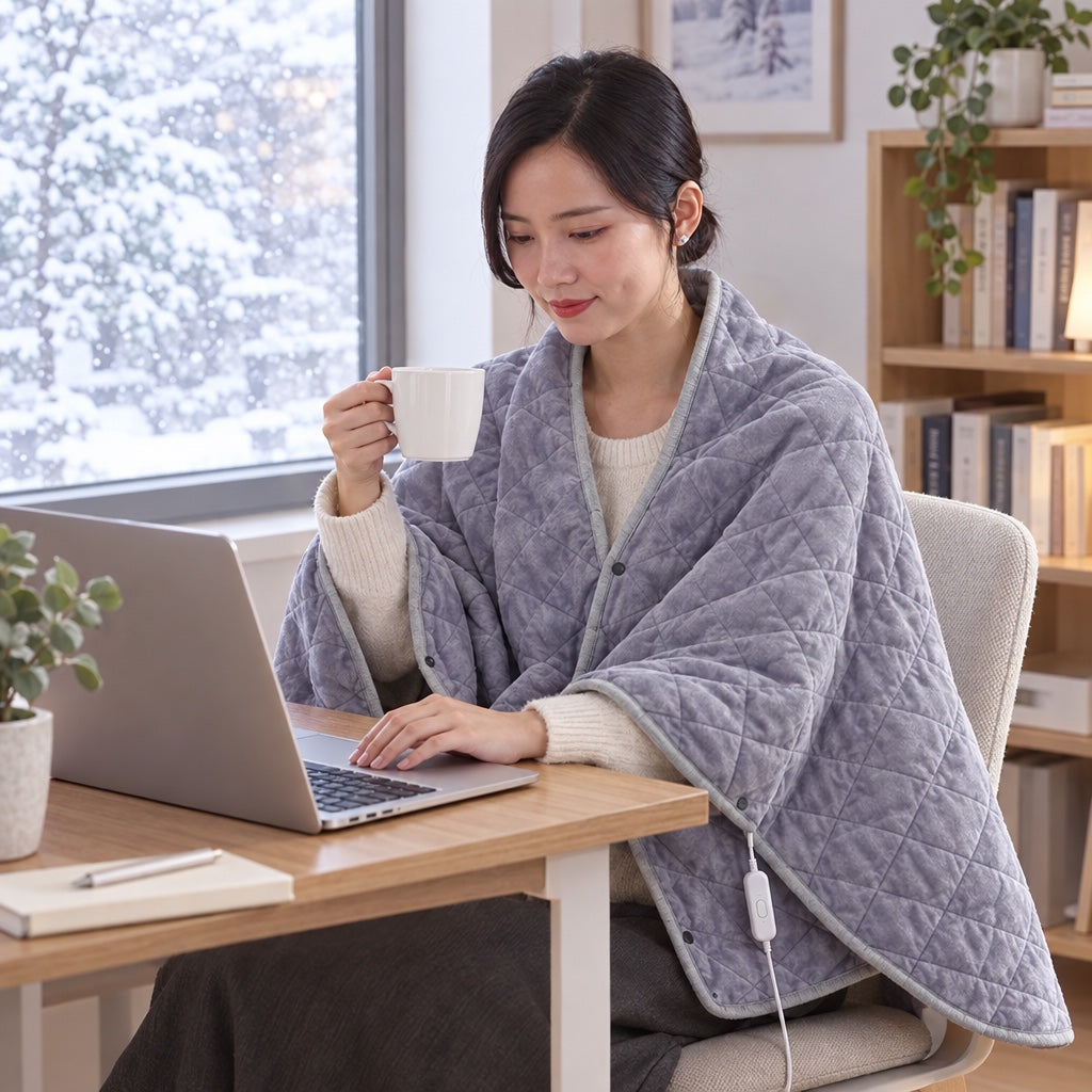USB Heated Shawl Blanket lifestyle